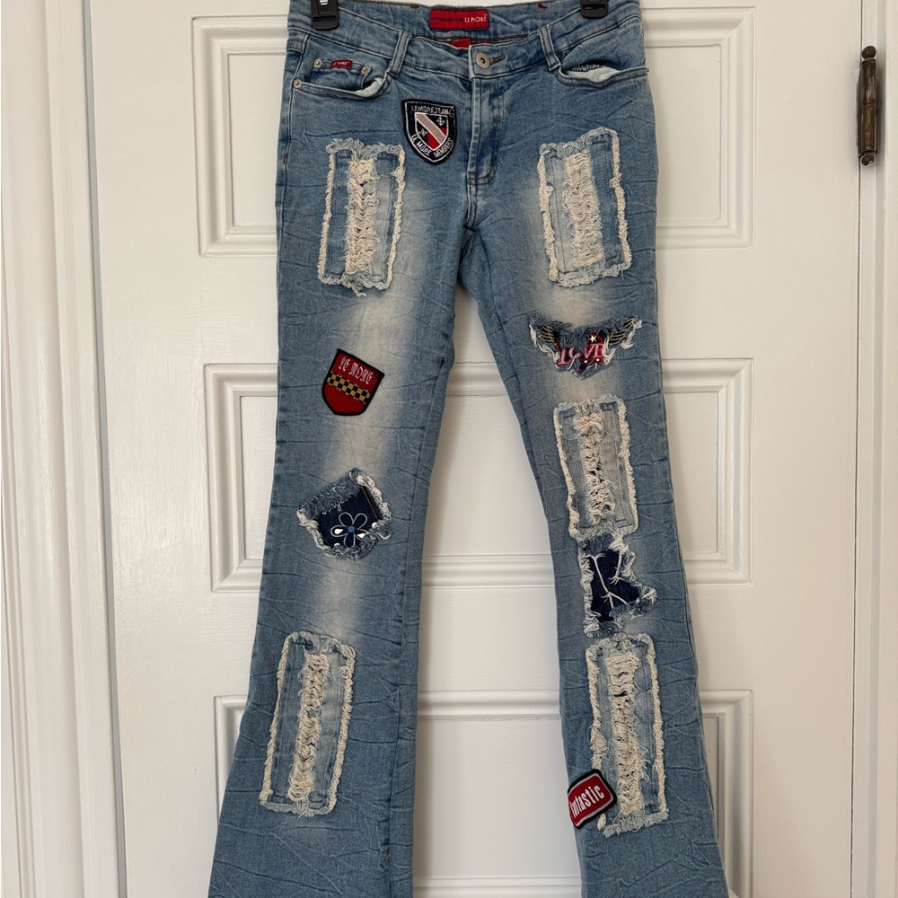 Y2K low rise flare jeans